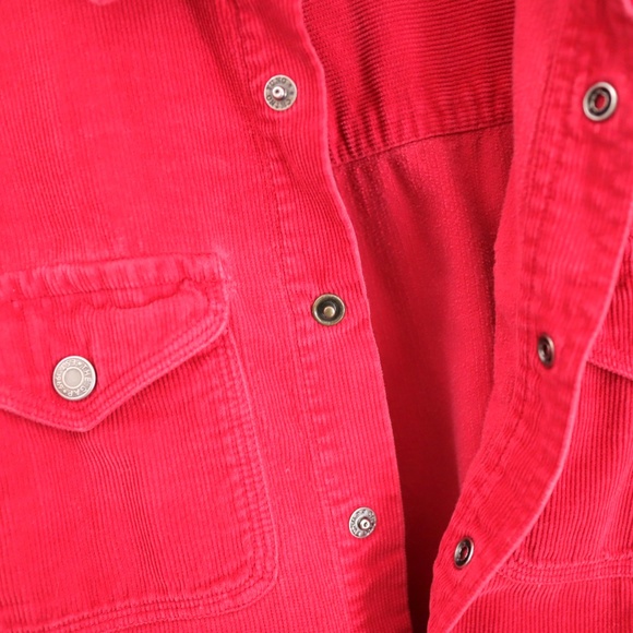 Vintage 90s GAP red kids corduroy shirts / 6-7Y Youth S - Picture 4 of 12